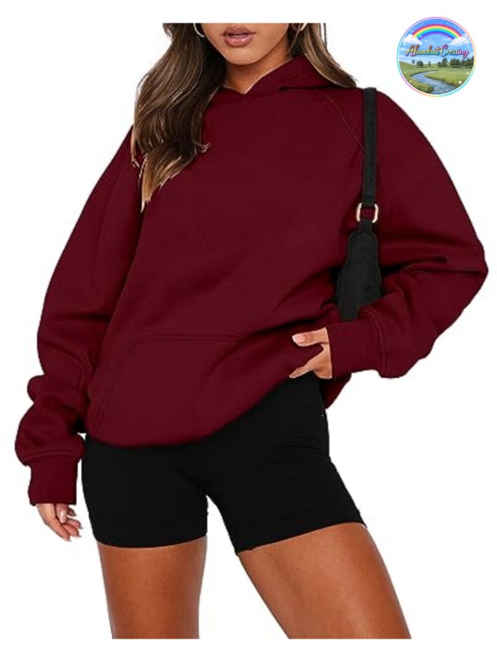 Women Pullover Hoodie Kangaroo Pocket Long Sleeve Fleece Sweatshirt